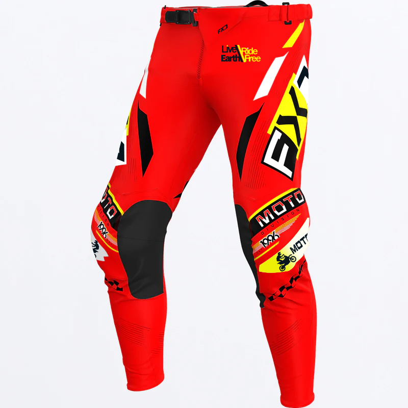 Motorcycle Gear Bundle - Calças de motocross vermelho crianças adolescentes