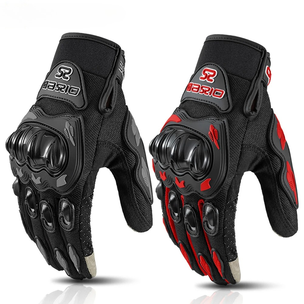 Motorcycle Gear Gloves - Luvas de Motocicleta Respiráveis de Dedo