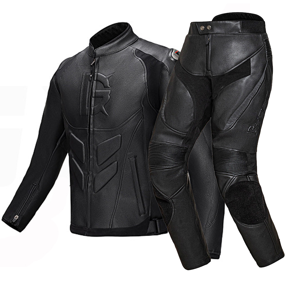Riding Jacket Leather - GHOST RACING-Jaqueta de couro para homens,