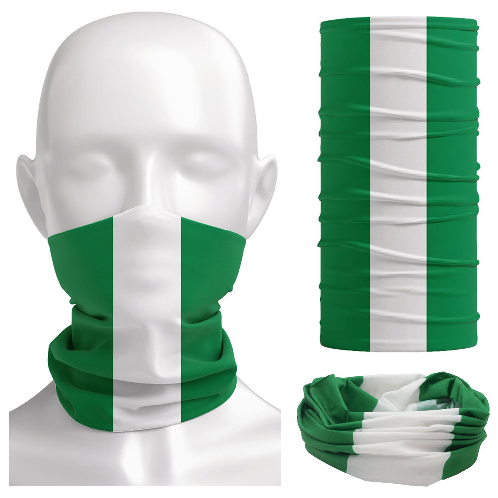 Neck Warmer Balaclava - Bandanna da bandeira da Nigéria feminina