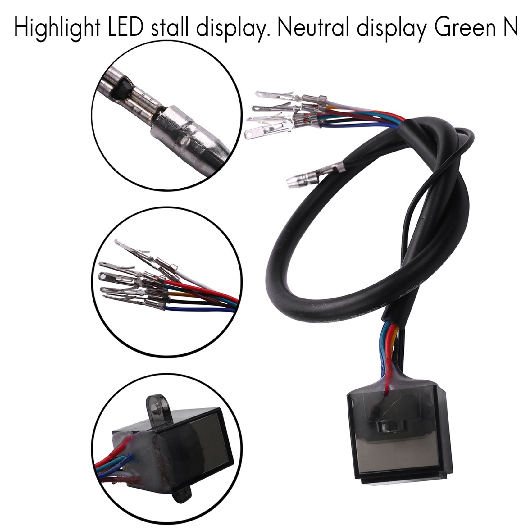 Motorcycle Gear Indicator - 2X LED Verde Universal N-6 Display