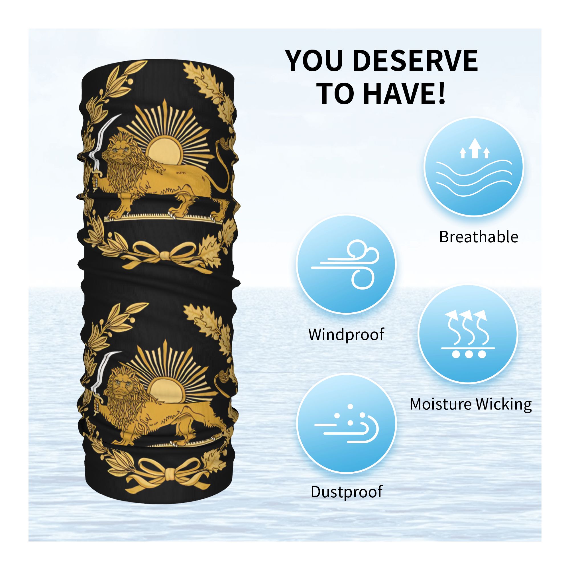 Bandana com Emblema de Leão e  - Neck Warmer Balaclava avaliação e preço