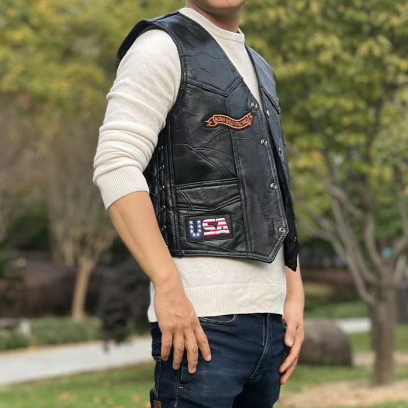 NOVO Colete Masculino de Couro - Riding Jacket Leather avaliação e preço
