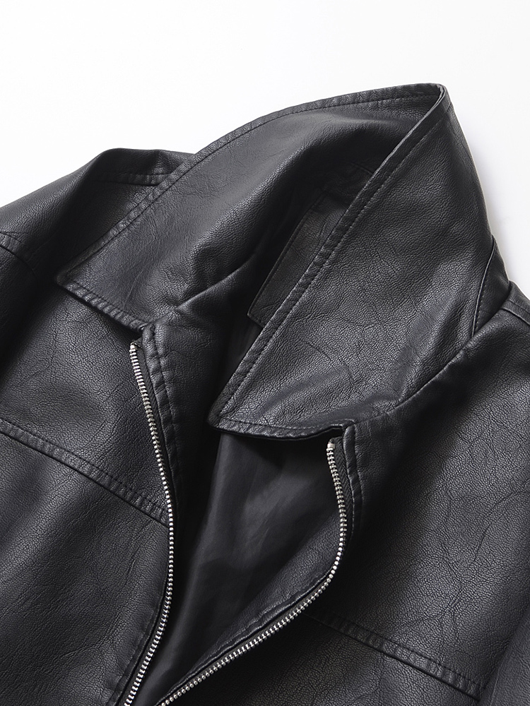 Ailegogo streetwear feminino r - Riding Jacket Leather avaliação e preço