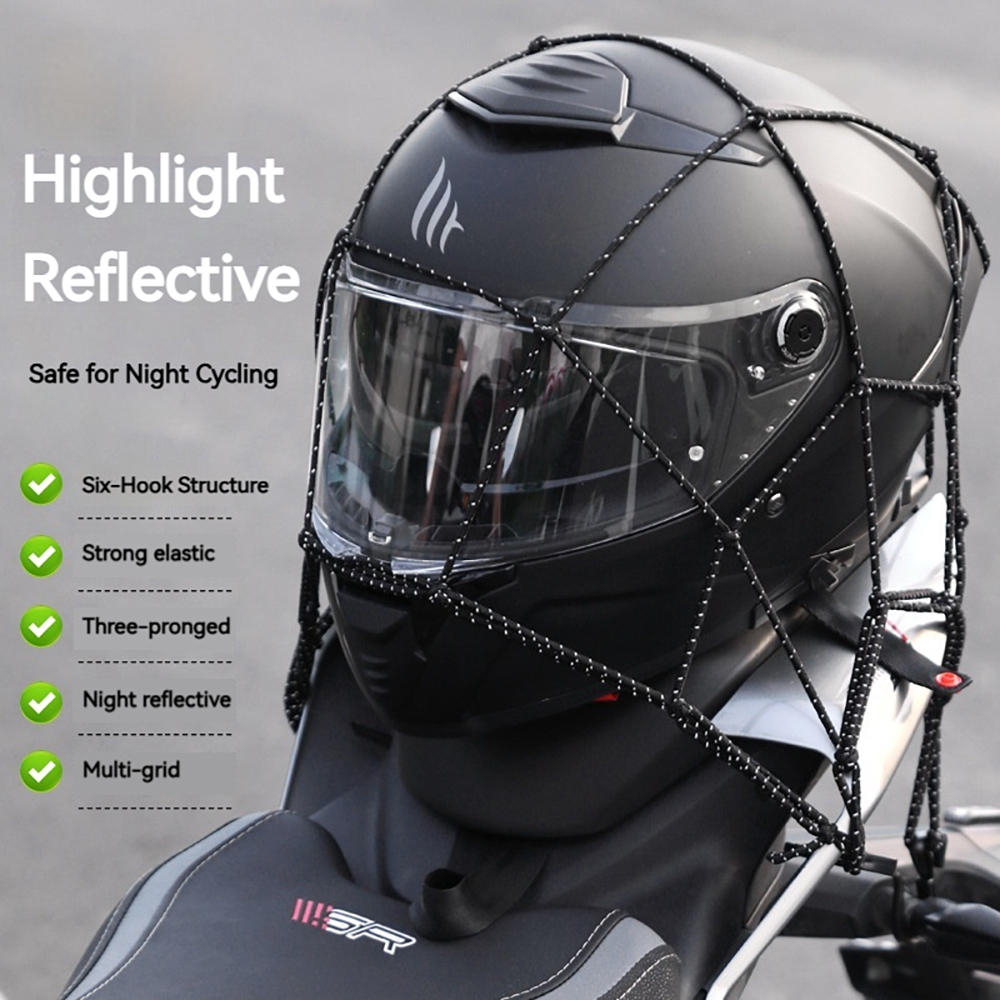Rede de bagagem com 6 ganchos, - Motorcycle Gear Mesh avaliação e preço