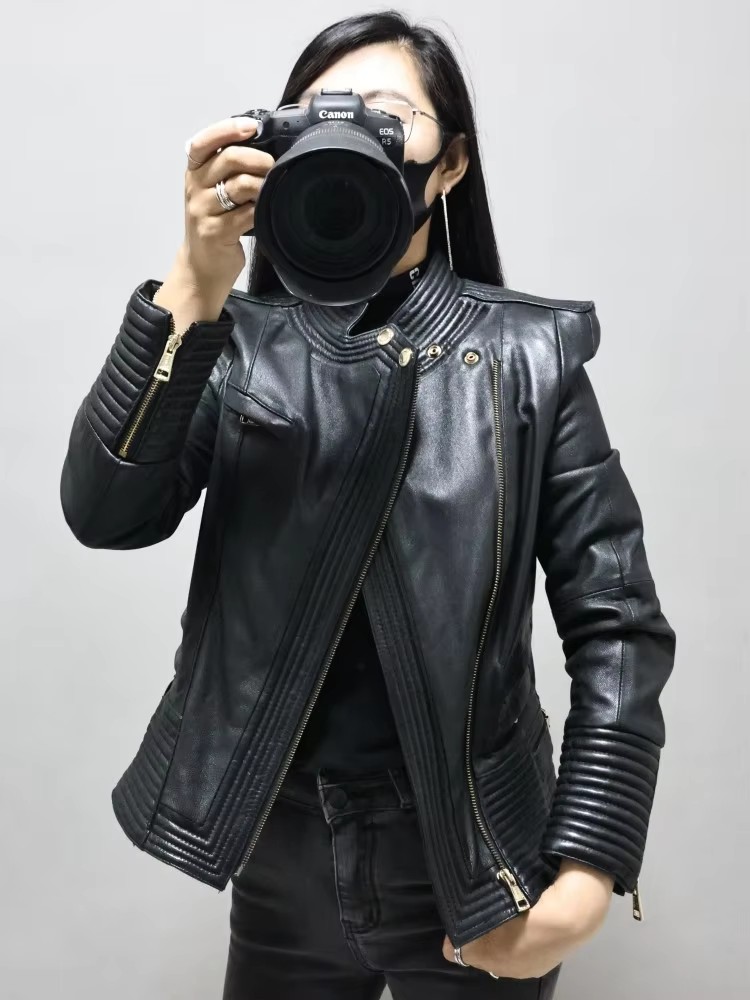 Jaqueta Feminina Slim Fit de C - Riding Jacket Leather avaliação e preço