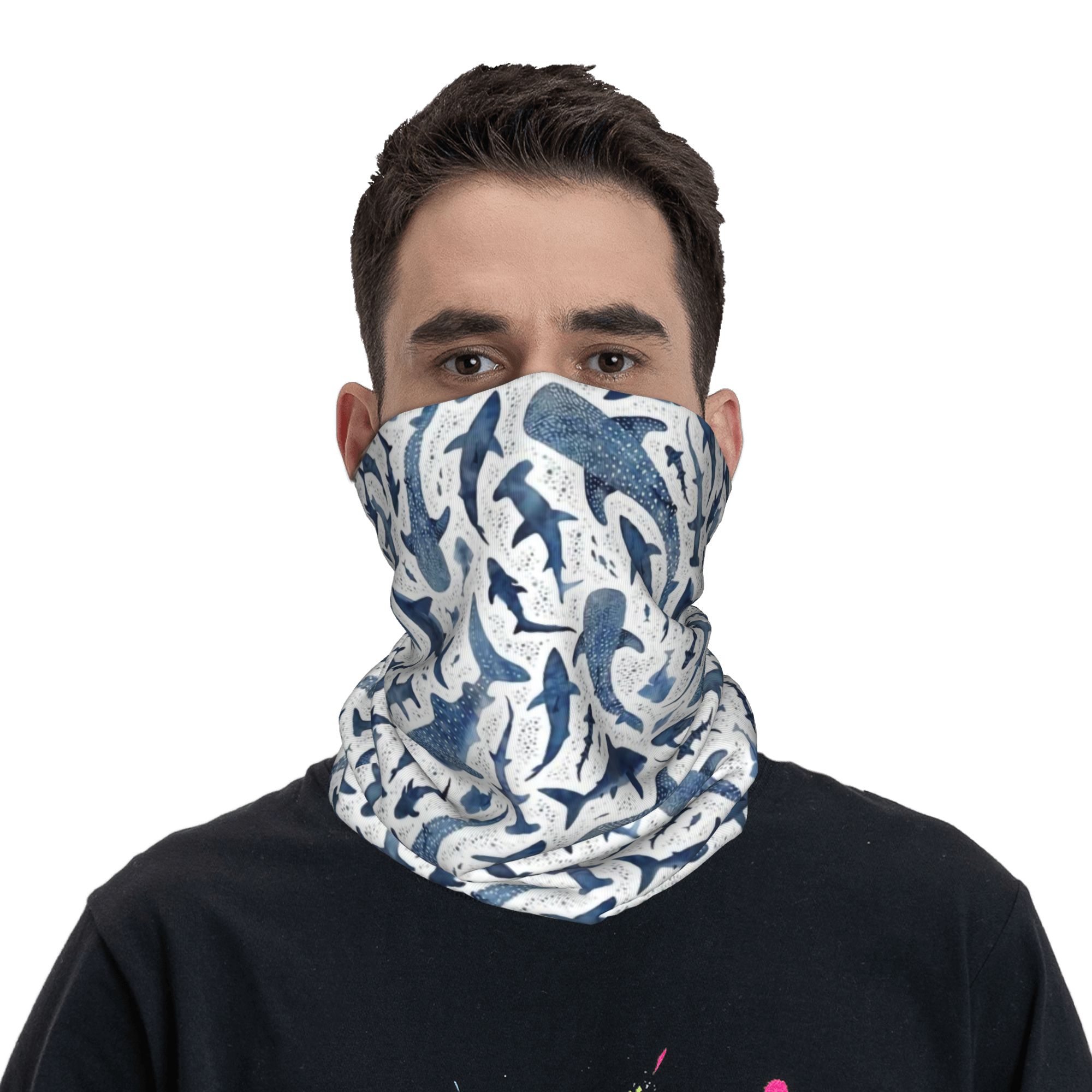 Personalizado azul aquarela tu - Neck Warmer Balaclava avaliação e preço