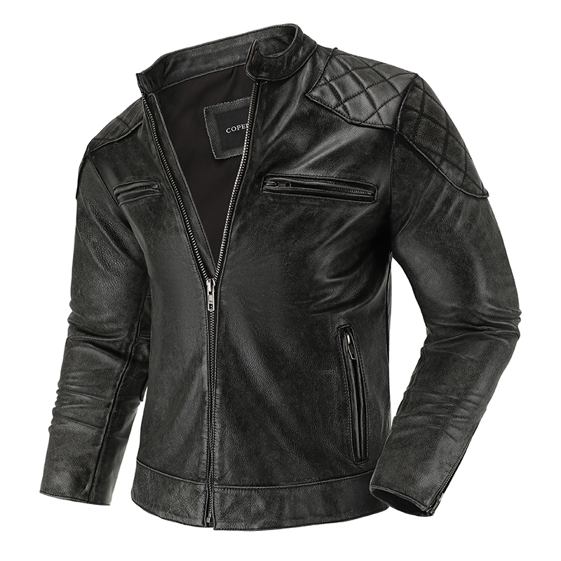 Jaqueta de couro retrô masculi - Riding Jacket Leather avaliação e preço
