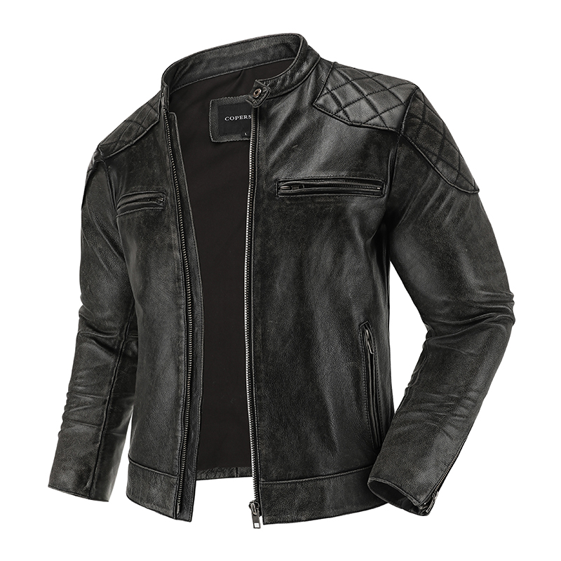 Jaqueta de couro retrô masculi - Riding Jacket Leather avaliação e preço