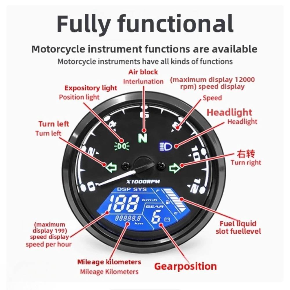 Painel Digital Universal para  - Motorcycle Gear Indicator avaliação e preço